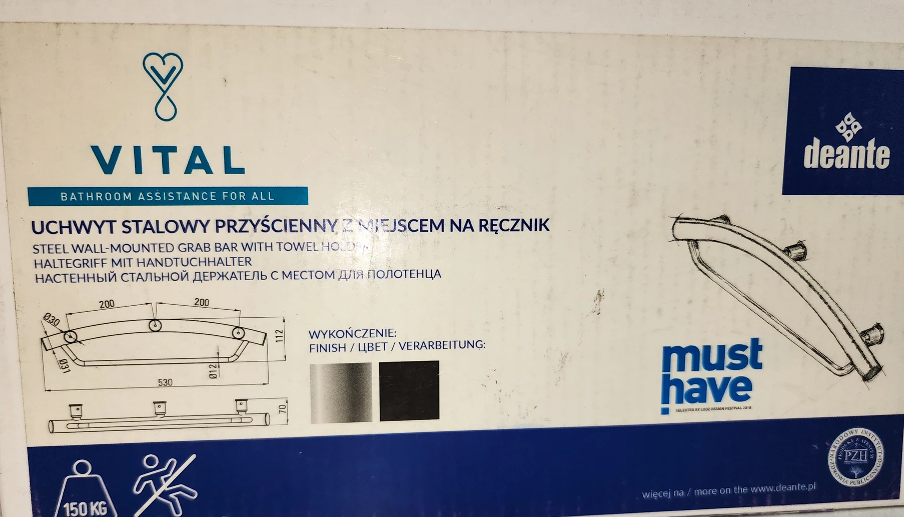 okazja-uchwyt-z-miejscem-na-recznik-vital-niv-b41h-deante-rodzaj-11730-1