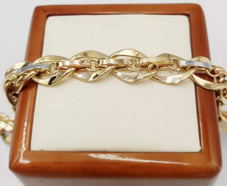 PIĘKNA ZŁOTA BRANSOLETKA PR. 585 W: 7,90 ROZM 20