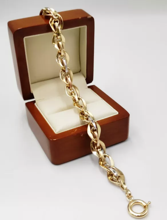 PIĘKNA ZŁOTA BRANSOLETKA PR. 585 W: 7,90 ROZM 20