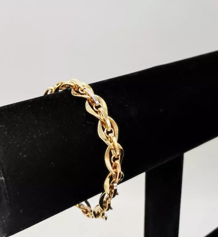 PIĘKNA ZŁOTA BRANSOLETKA PR. 585 W: 7,90 ROZM 20