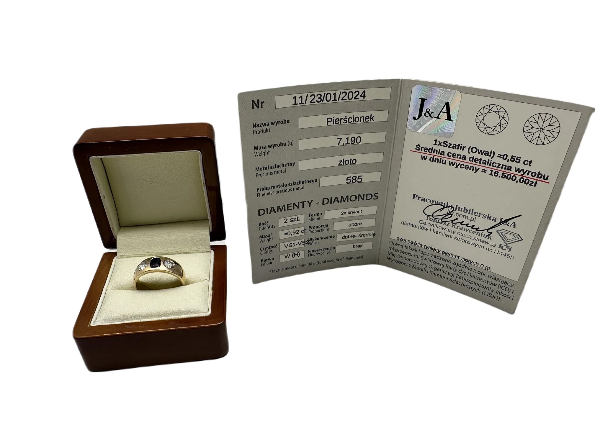 przepiekny-zloty-pierscionek-z-diamentami-719g-585-r19-jednosci-narodowej-45-sj-wroclaw