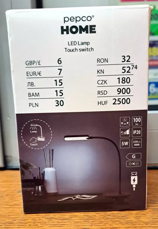 LAMPKA BIURKOWA LED USB PEPCO HOME PUDEŁKO