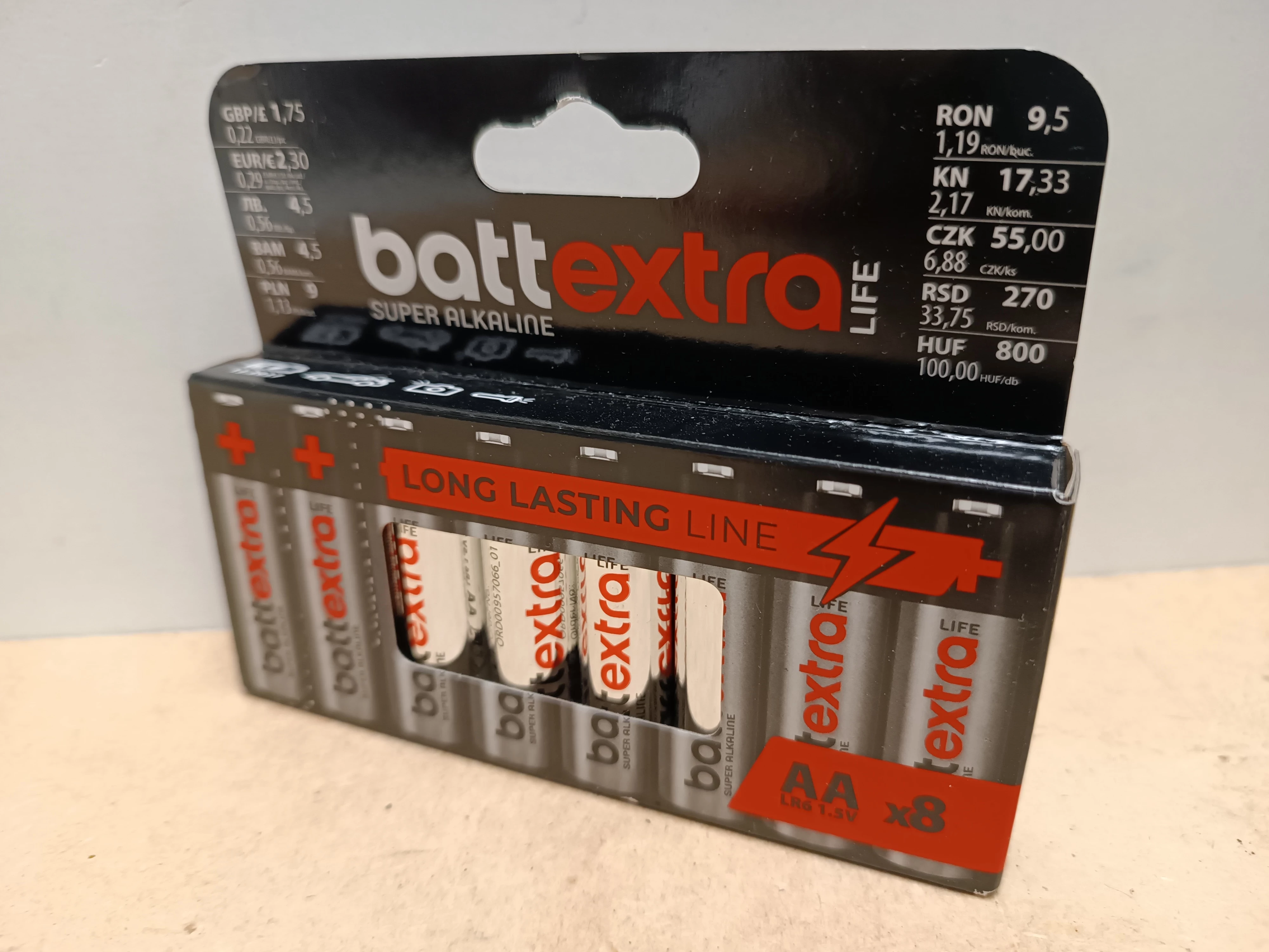 bateria-battextra-aa-x8-stan-uzywany