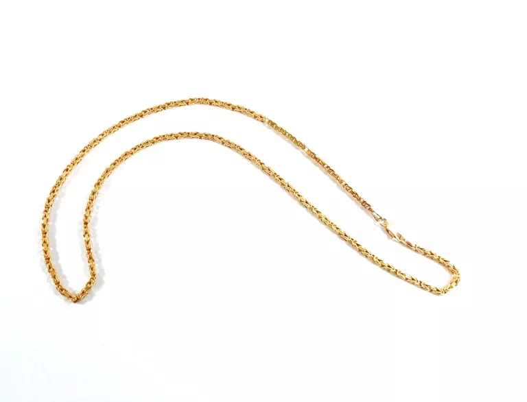 ELEGANCKI ZŁOTY ŁAŃCUSZEK P: 585 42CM SPLOT KRÓLEWSKI BIZANTYJSKI