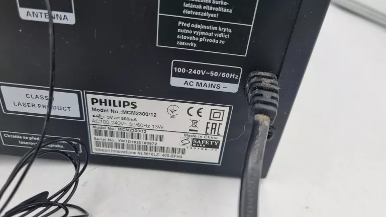 MINI WIEŻA PHILIPS MCM2300 + 2 GŁOŚNIKI