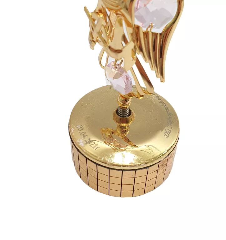POZYTYWKA POZŁACANY ANIOŁ AUSTRIAN CRYSTAL