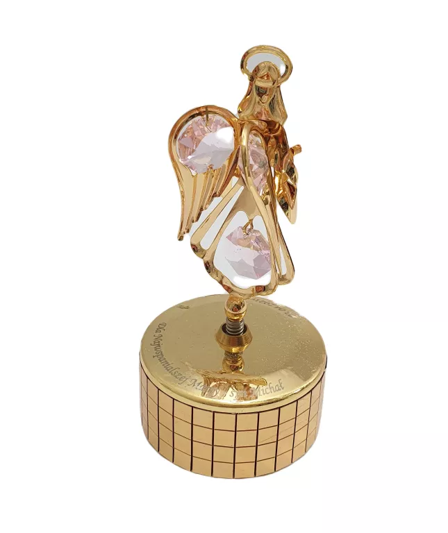 POZYTYWKA POZŁACANY ANIOŁ AUSTRIAN CRYSTAL
