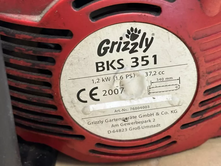 PILARKA SPALINOWA ŁAŃCUCHOWA GRIZZLY BKS 351 PIŁA ŁAŃCUCHOWA