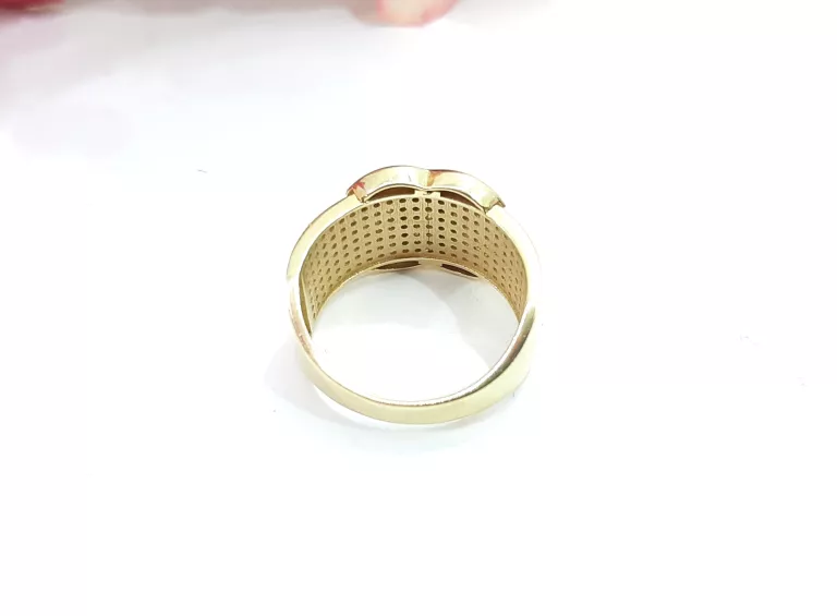ZŁOTY PIERŚCIONEK CHANEL Z CYRKONIAMI PR 585 4,32G
