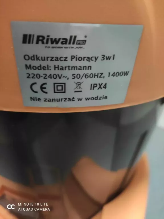 ODKURZACZ PIORĄCY RIWALL HARTMANN 3W1