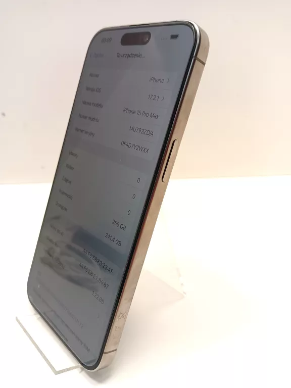 TELEFON IPHONE 15 PRO MAX 256GB KOMPLET *BEZ SIECI*