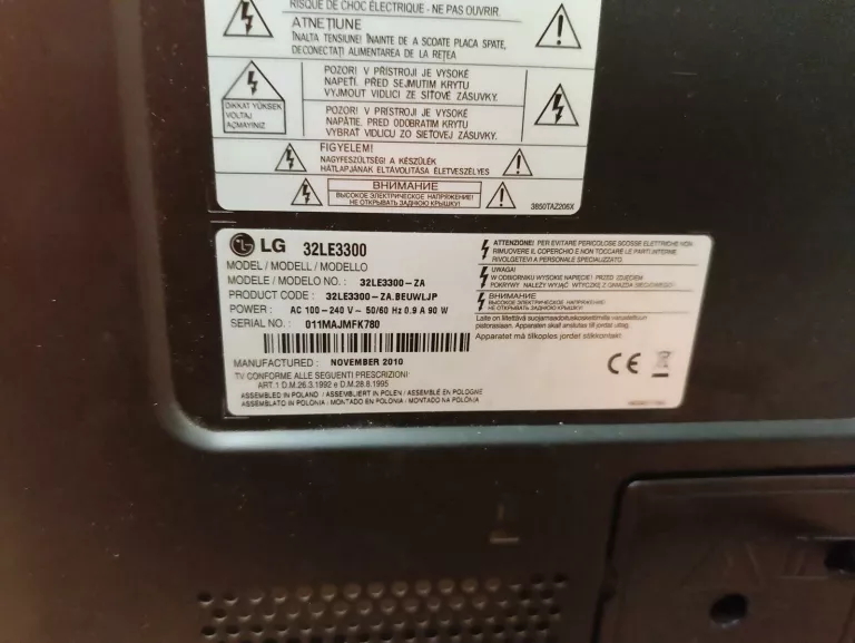TELEWIZOR LG 32LE3300 BEZ PODSTAWY I PILOTA