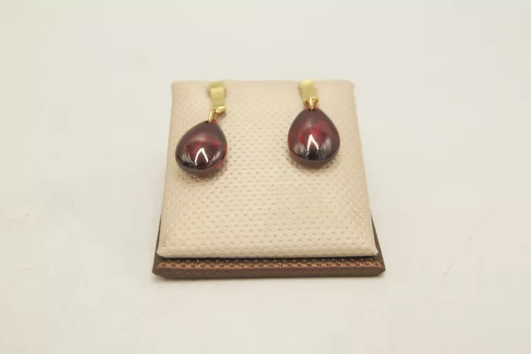 ZŁOTE KOLCZYKI SZTYFTY Z WISZĄCYM KAMIENIEM 585 14K 5,02G