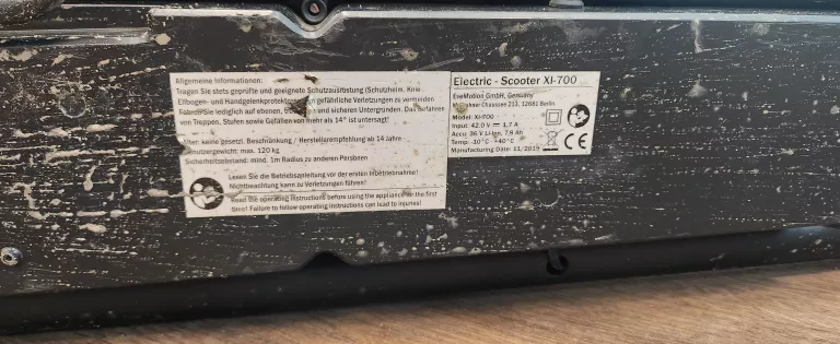 HULAJNOGA ELEKTRYCZNA VIRON XI-700 ODBIOR OSOBISTY