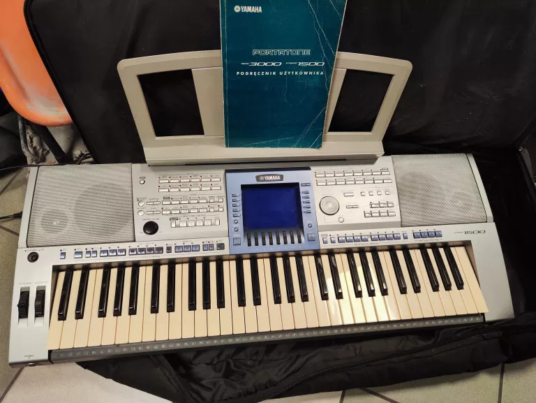KEYBOARD YAMAHA PSR-1500, POKROWIEC, ZASILACZ