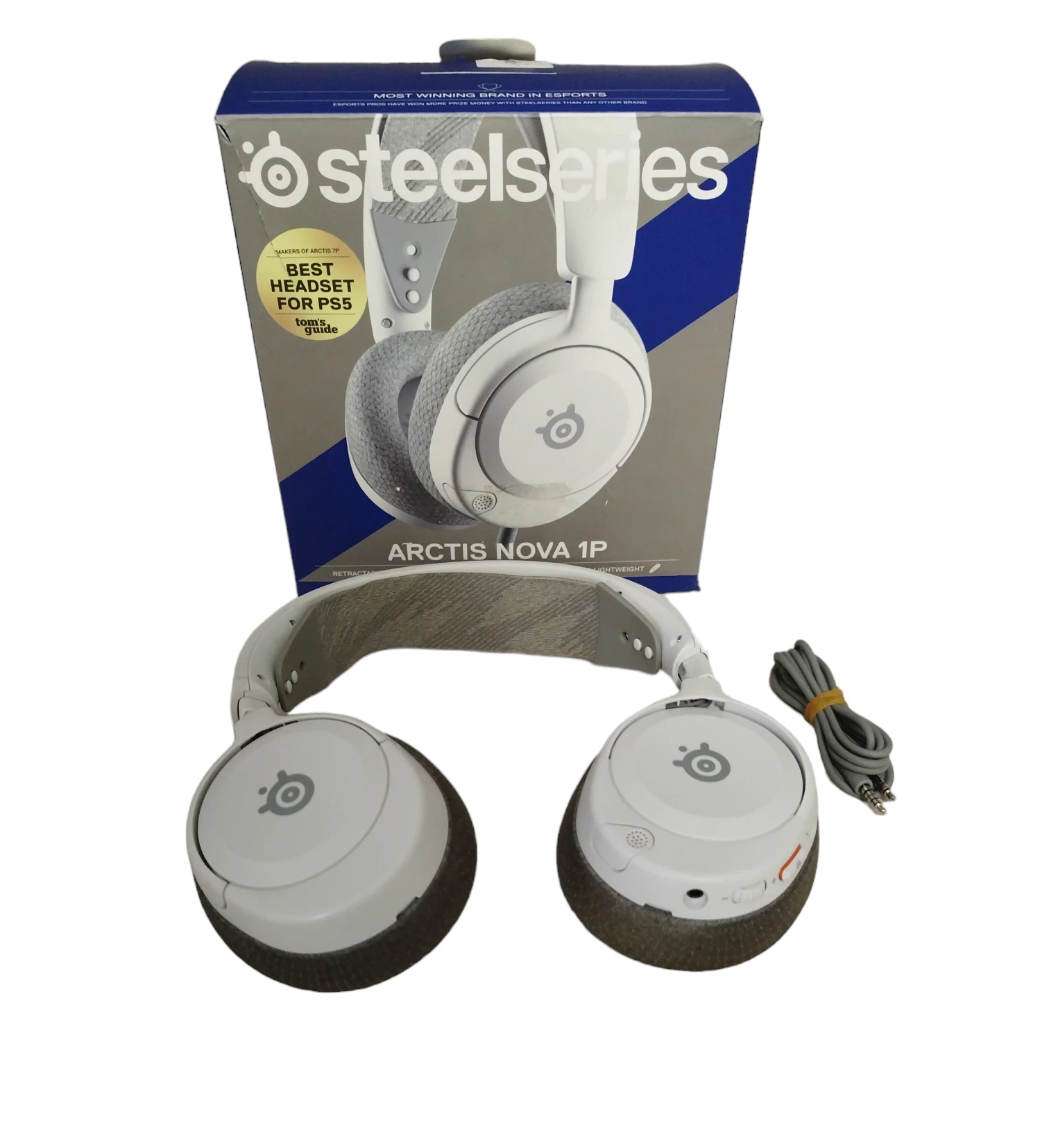 SteelSeries Arctis Nova 1 PS Nauszne Biały, Słuchawki przewodowe z
