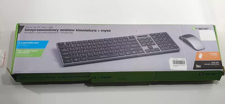 KLAWIATURA TRACER +MYSZ/PUD BRAK PINU USB