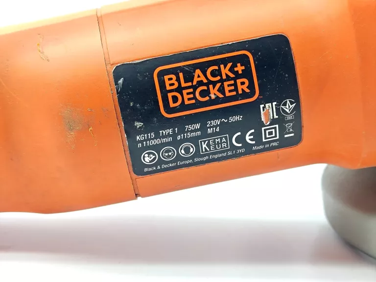 SZLIFIERKA KĄTOWA BLACK+DECKER KG115 750W 115MM