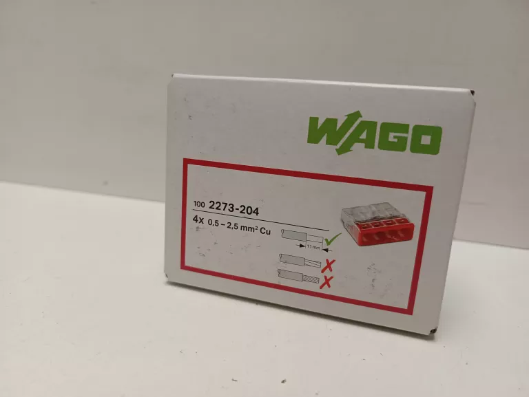 100X WAGO SZYBKOZŁĄCZKA ZŁĄCZKA 4X0,5-2,5 MM2 DRUT 2273-204