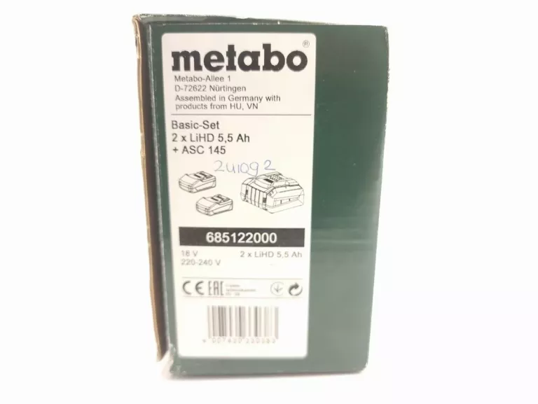 ZESTAW METABO 685122000 2X AKUMULATOR LIHD 18V