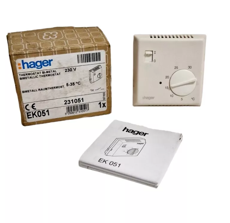 TERMOSTAT BIMETALOWY HAGER EK051