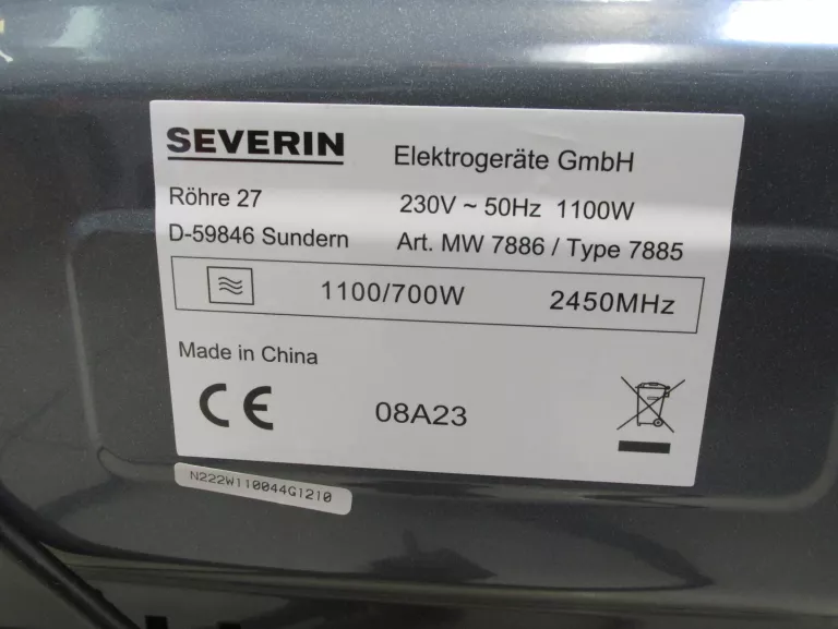 MIKROFALÓWKA SEVERIN MW 7886 1100W