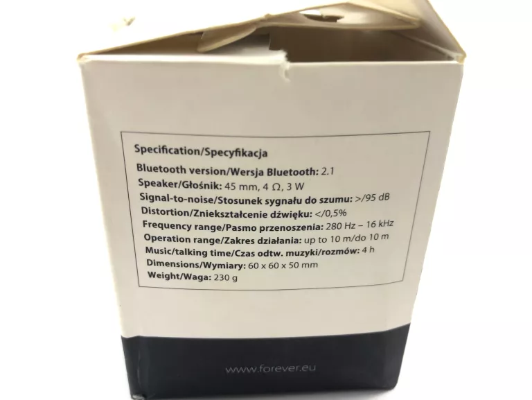 GŁOŚNIK BLUETOOTH FOREVER BS-100 CZARNY
