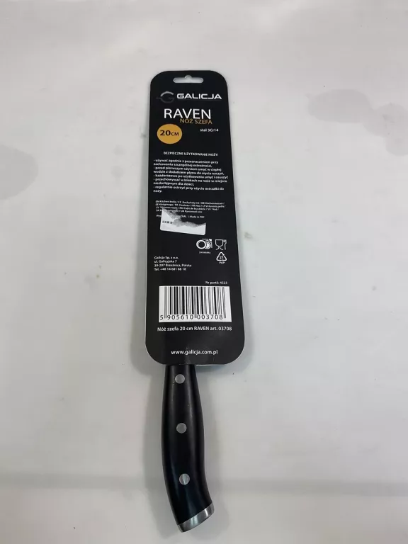 NÓŻ SZEFA KUCHNI GALICJA RAVEN 20 CM
