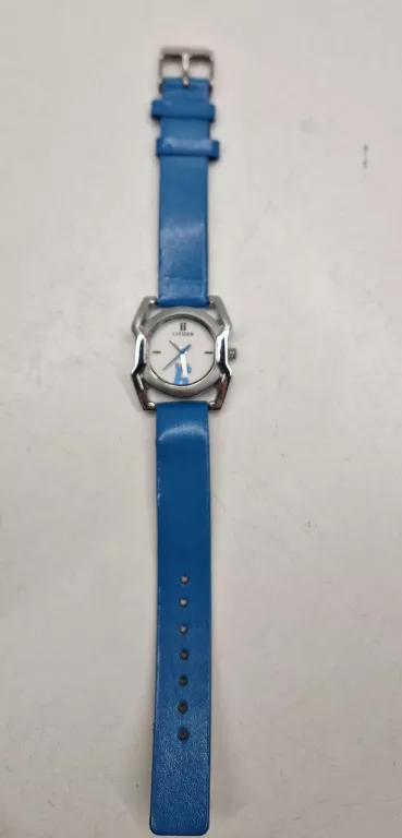 ŁADNY DAMSKI ZEGAREK CITIZEN N1250-19 NA NIEBIESKIM PASKU