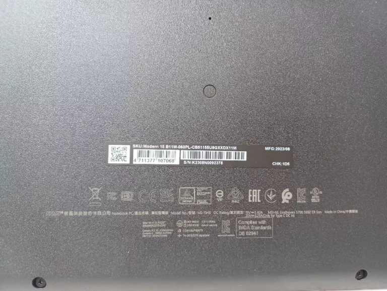 LAPTOP MSI MODERN 15 B11M / GWARANCJA - IGŁA!