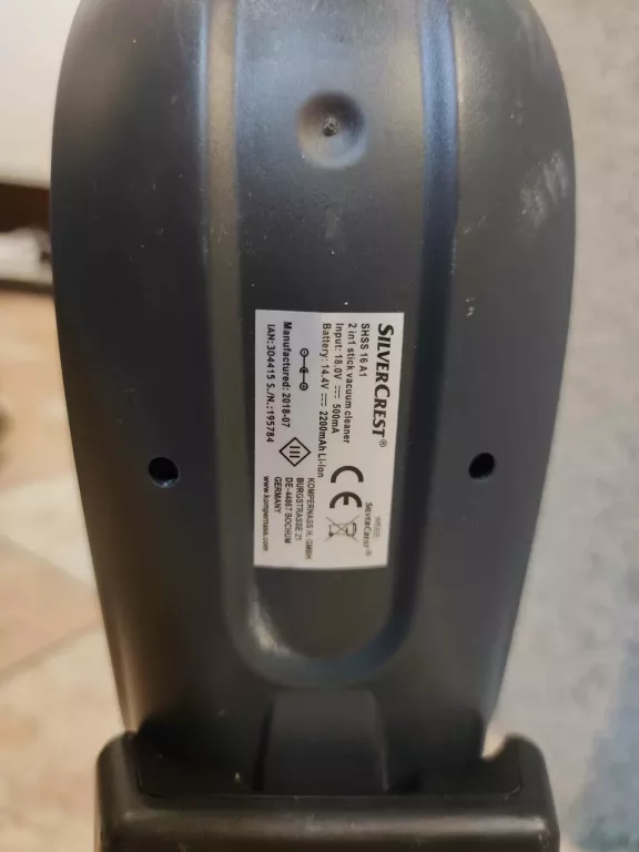 ODKURZACZ PIONOWY SILVERCREST 2IN1 16V SHSS 16 A1