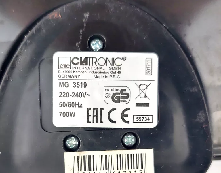 GRILL ELEKTRYCZNY CLARTONIC MG 3519 OPIS!