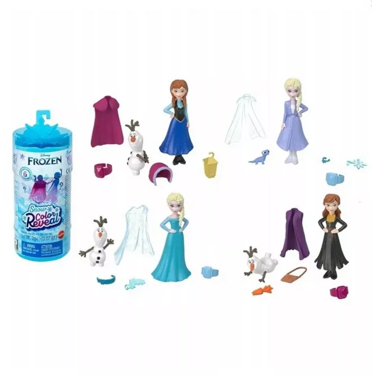 DISNEY FROZEN TUBA SNOW COLOR REVEAL LALKA DODATKI HMB83