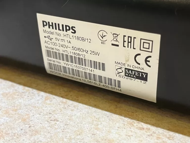 SOUNDBAR PHILIPS HTL1180B +ZASILACZ +PILOT