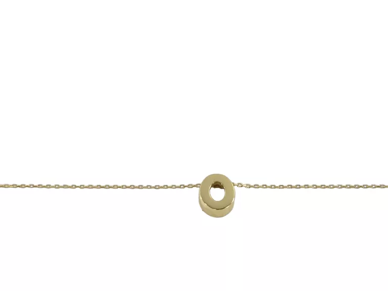 ŚLICZNY ZŁOTY ŁAŃCUSZEK Z WISIORKIEM 14K P.585 1,0G 45 CM