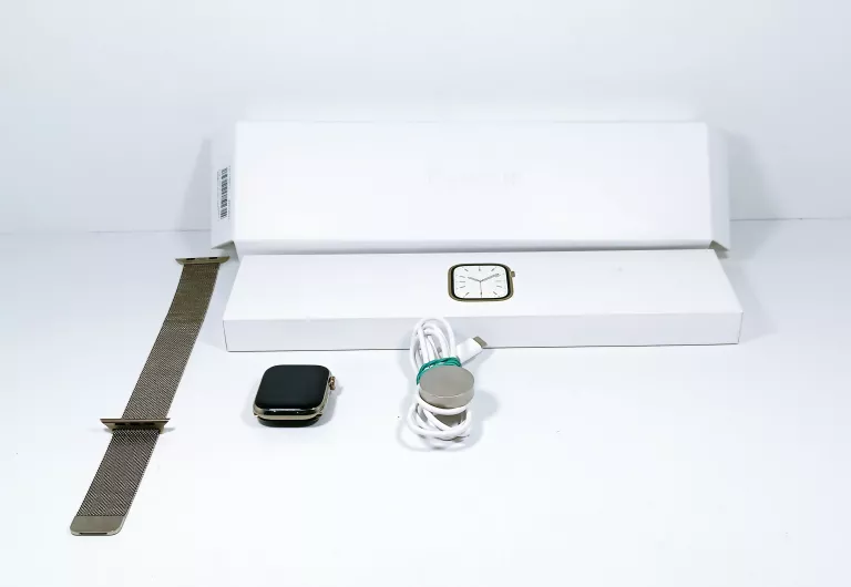 APPLE WATCH SERIES 7 GPS + CELLULAR, 45MM ZŁOTA BRANSOLETA MEDIOLAŃSKA