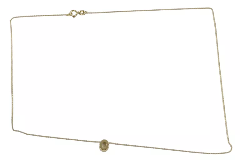 ŚLICZNY ZŁOTY ŁAŃCUSZEK Z WISIORKIEM 14K P.585 1,0G 45 CM