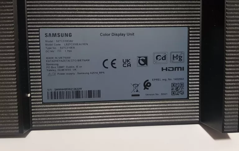 MONITOR SAMSUNG 27" S27C310EAU KPL, GWARANCJA!