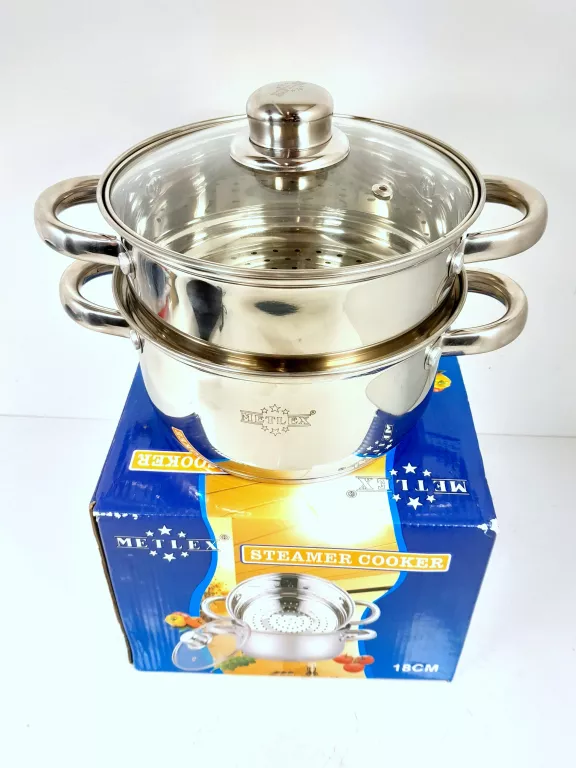 METLEX GARNKI DO GOTOWANIA NA PARZE PAROWAR GARNEK 18CM MX-7010