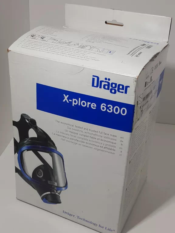 MASKA PRZECIWPYŁOWA DRÄGER X-PLORE 6300 PEŁNOTWARZOWA PUDEŁKO