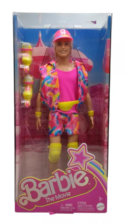 BARBIE FILMOWA RYAN GOSLING JAKO KEN NA ROLKACH HRF28