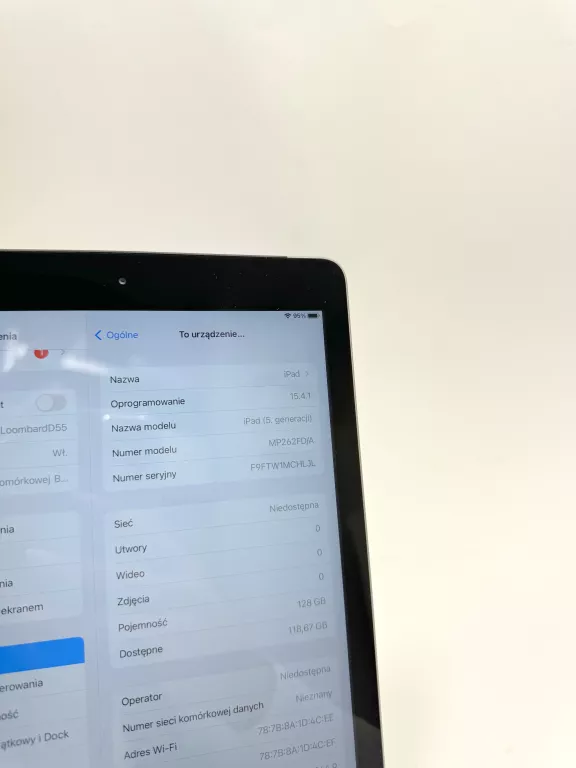 TABLET IPAD (5. GENERACJI) WI-FI + CELLULAR 128GB