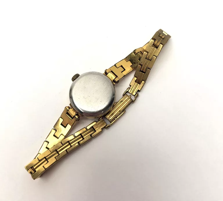 ZEGAREK DAMSKI NAKRĘCANY POZŁACANY SLAVA 17 JEWELS