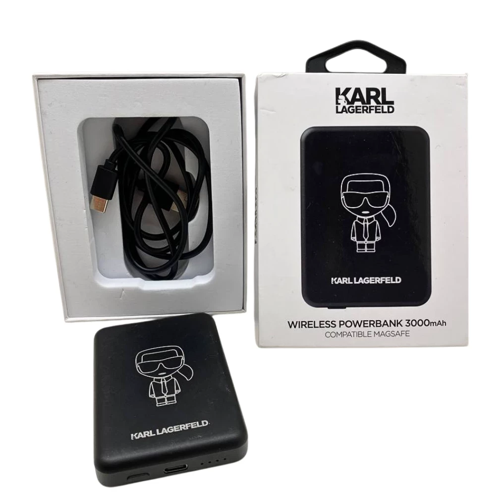 KARL LAGERFELD MagSafe 3000mAh 5W Czarny Powerbank indukcyjny