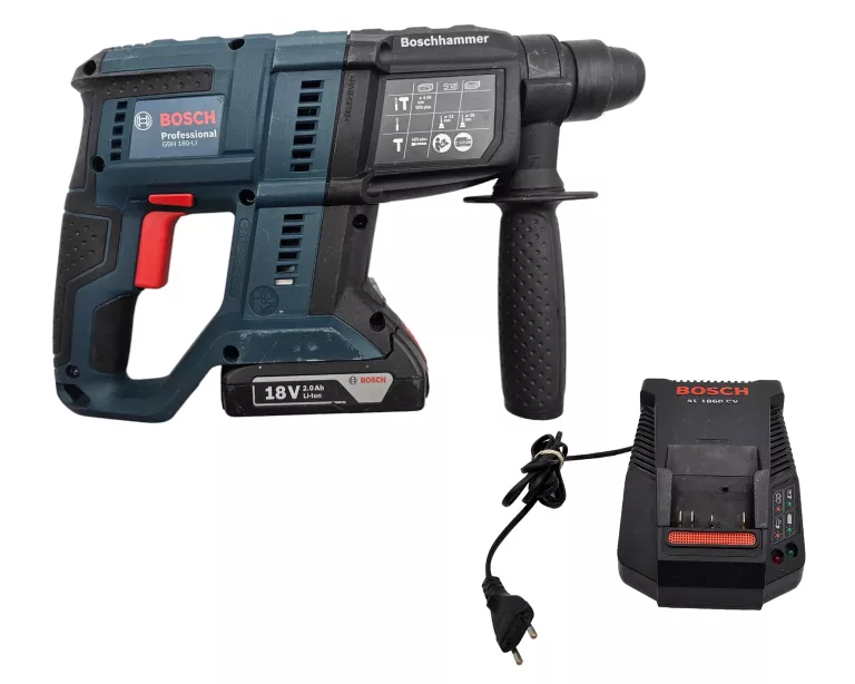 MŁOTOWIERTARKA BOSCH GBH 180-LI SDS PLUS 2J AKU 2.0AH + ŁAD