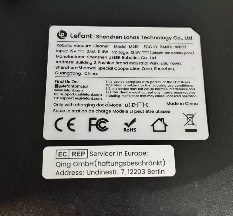 robot-sprzatajacy-lefant-m210-moc-zasysania-1800-pa-brak-piilota-ean-gtin-0690003105422
