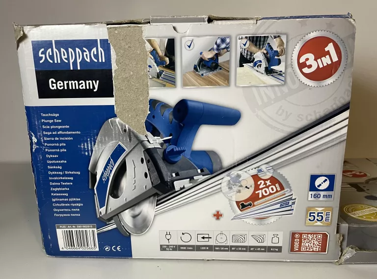 SCHEPPACH PL55 - PIŁA TARCZOWA - ZAGŁĘBIARKA Z SZYNĄ PROWADZĄCA