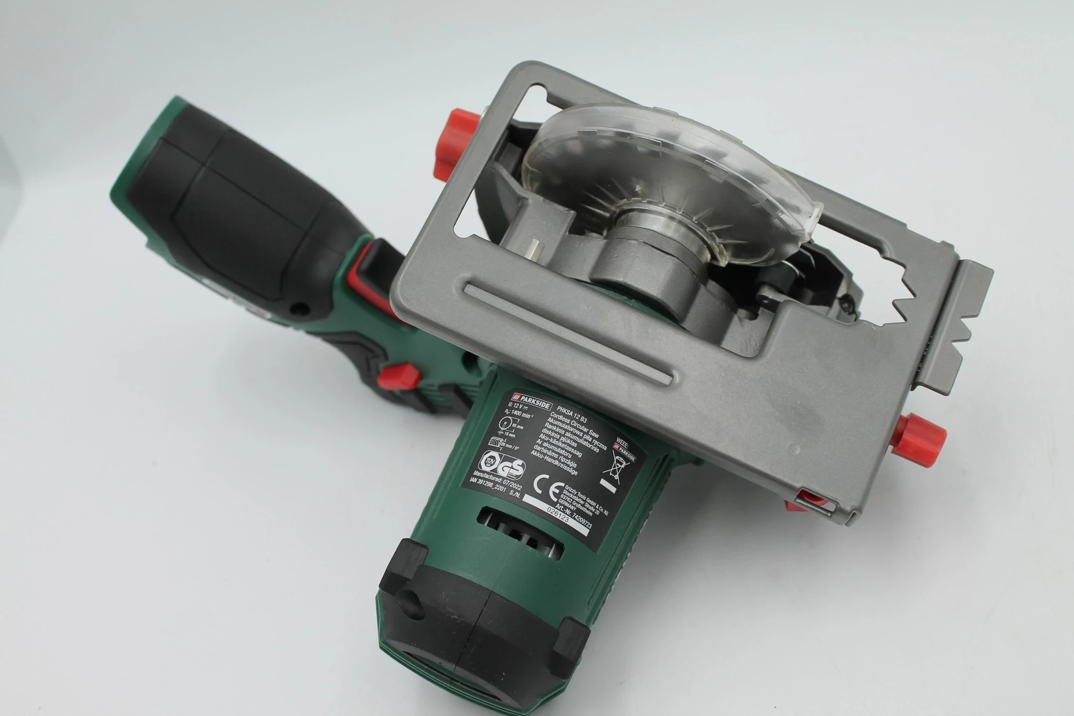 Scie Circulaire Sans Fil Parkside PHKSA 12 B3 - 12V, Lame 85 Mm, Profondeur Coupe 26 Mm - Sans Batterie - 2