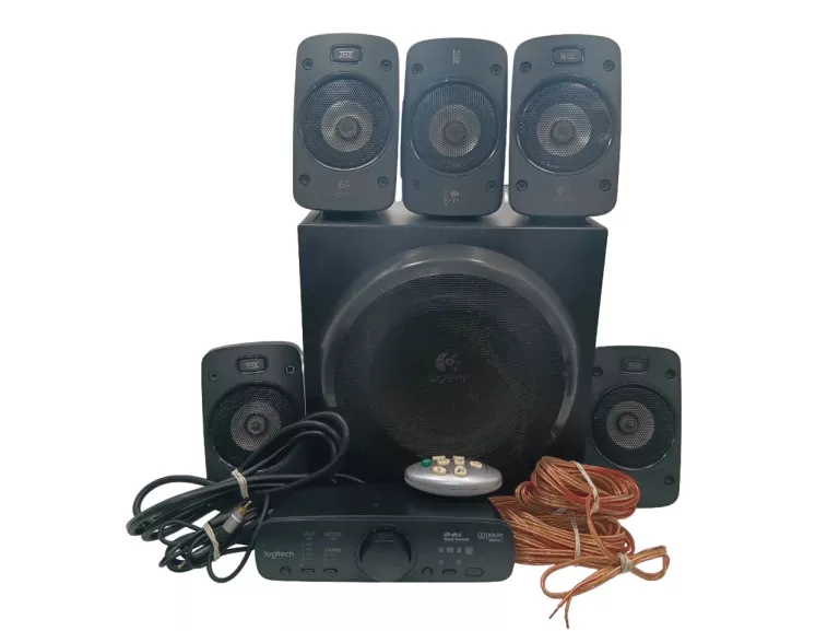 ZESTAW GŁOŚNIKÓW 5.1 LOGITECH Z906 + OKABLOWANIE + PILOT