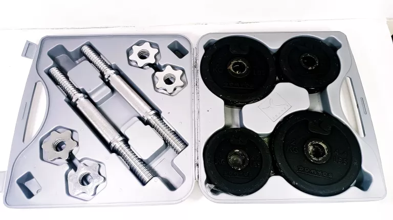 ZESTAW HANTLI DOMYOS 20 KG / 2 GRYFY / 4 NAKRĘTKI